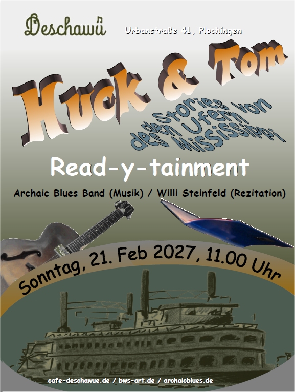 Ankündigungsplakat Retrocafé Deschawü, 27. 2. 2027